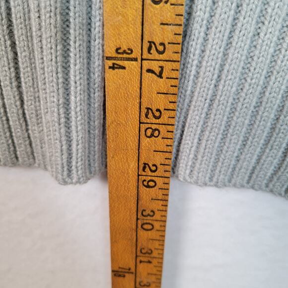 Merokeety Womens Crew Neck Knit Side Slit Sweater Size Medium Blue Fall Cozy - Picture 6 of 8